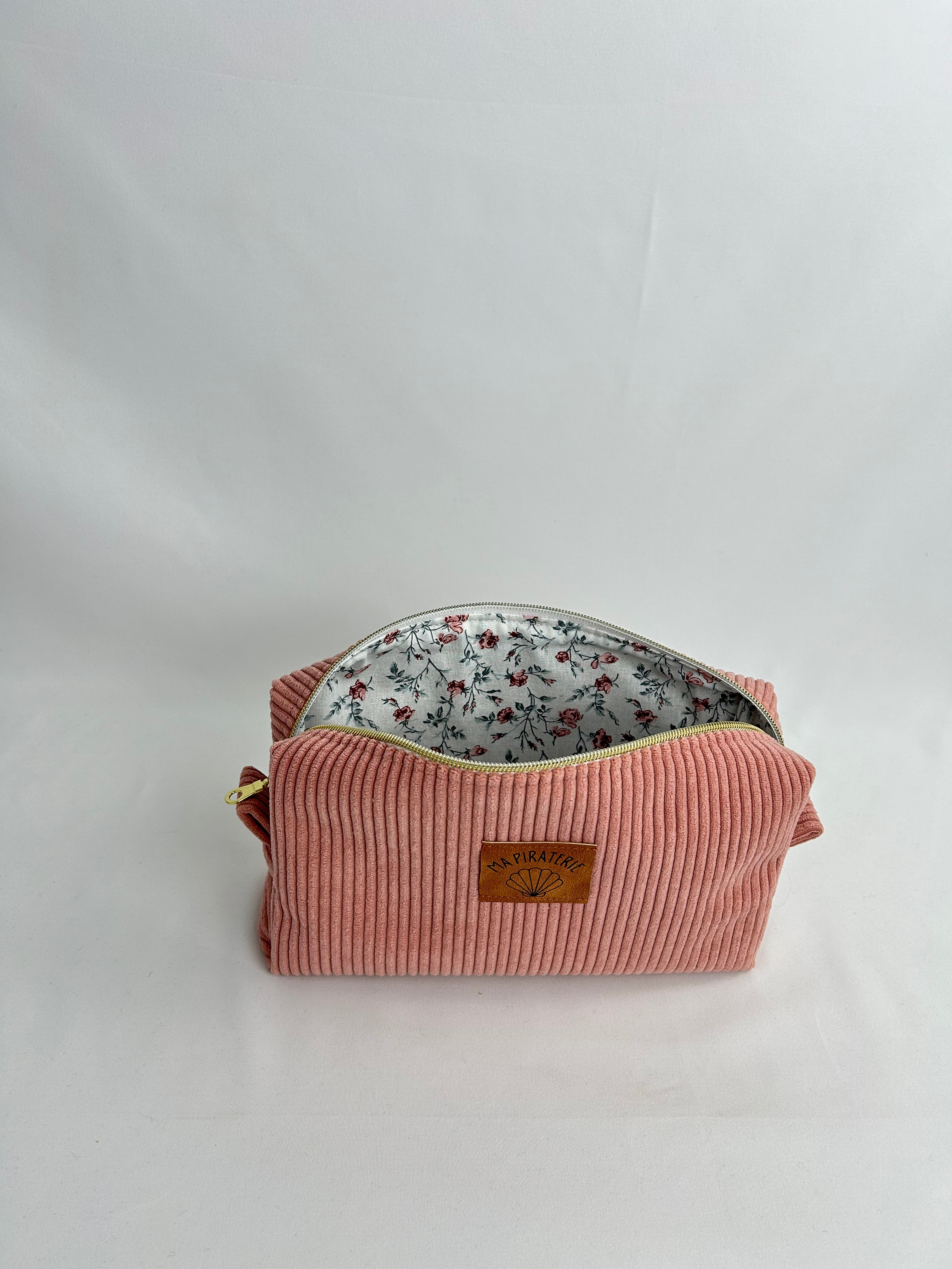 Trousse à maquillage vieux rose