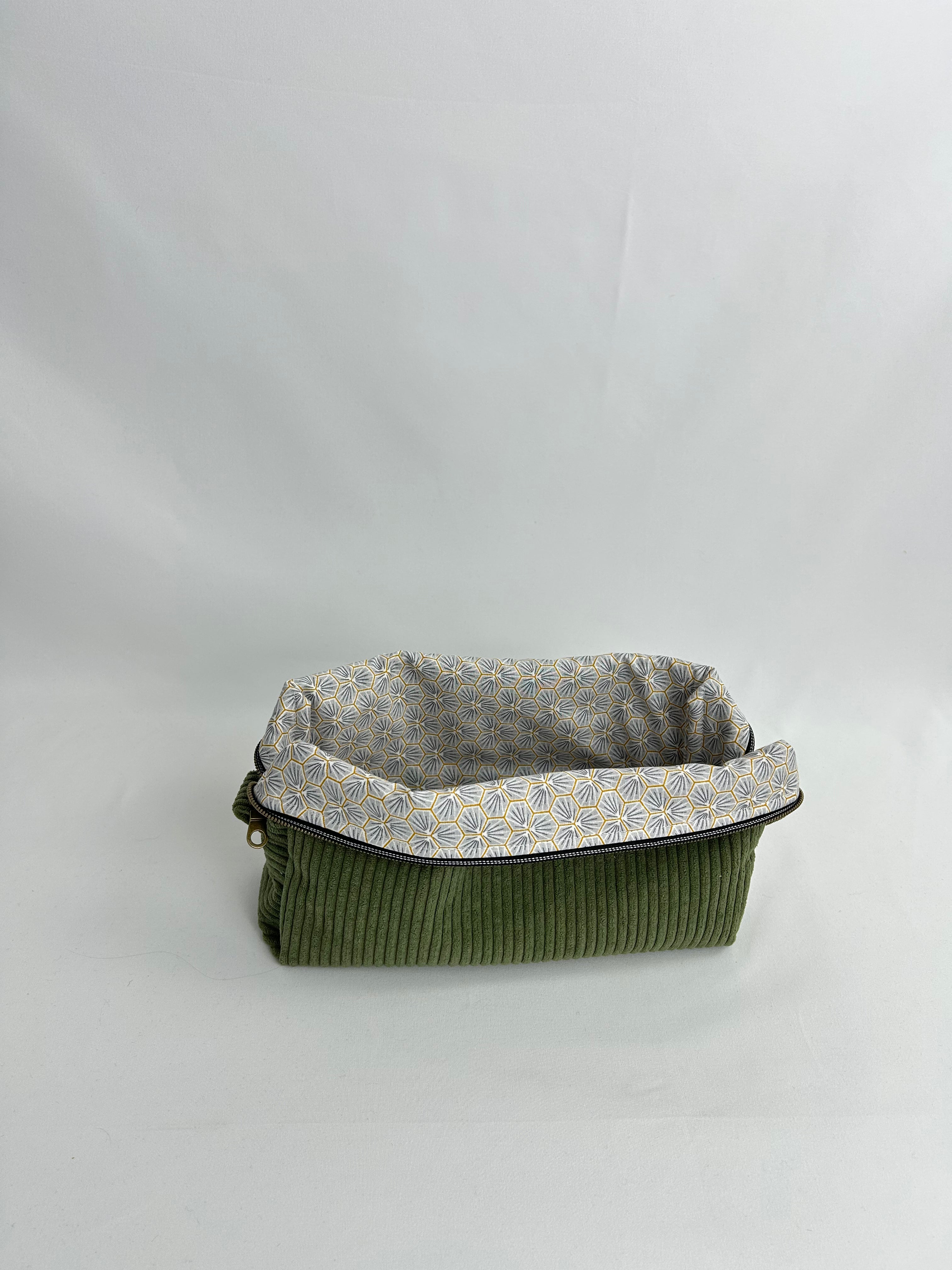 Trousse à maquillage kaki