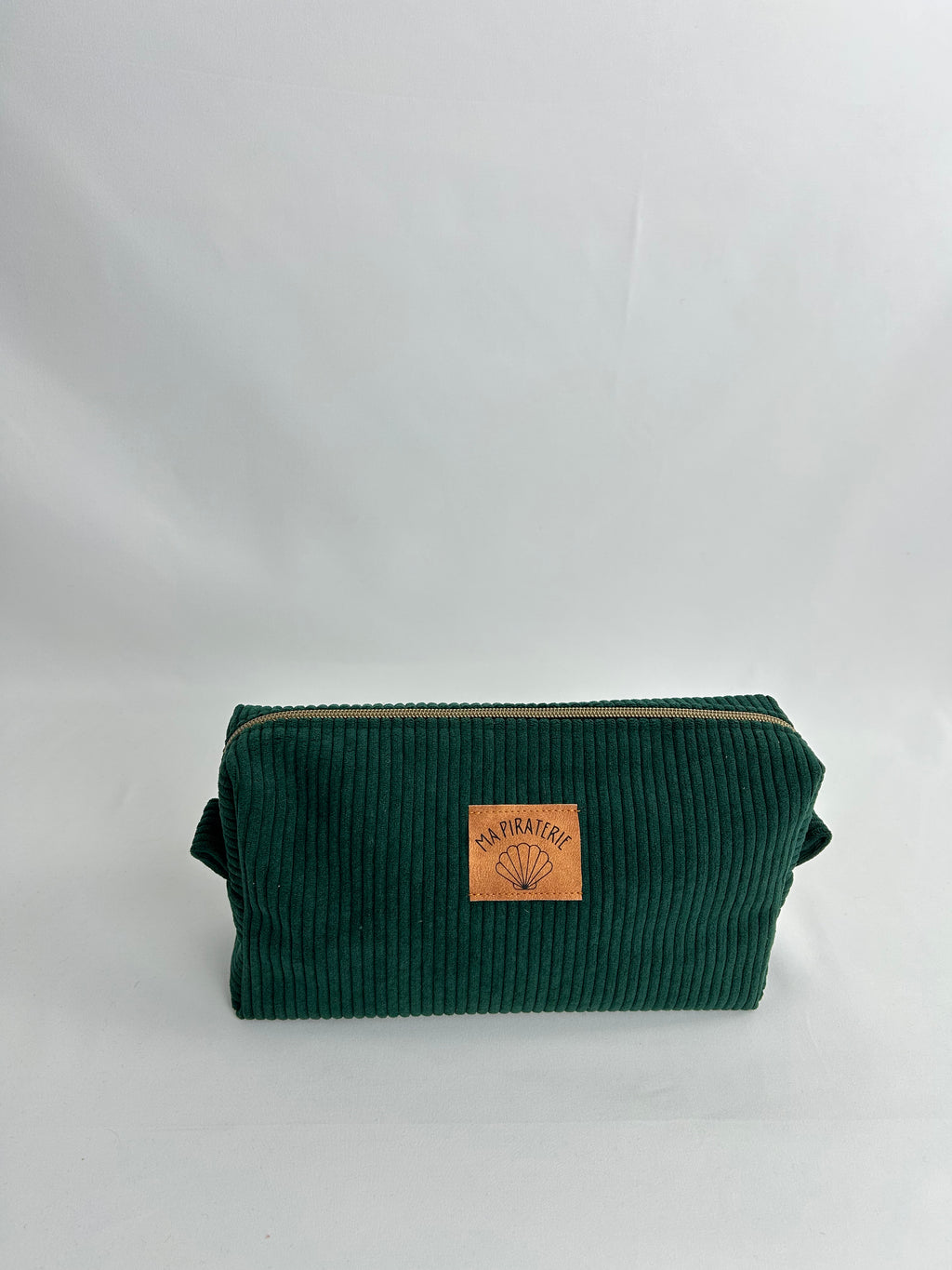 Trousse à maquillage verte sapin