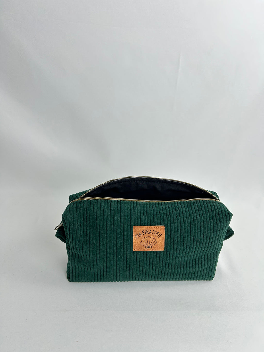 Trousse à maquillage verte sapin