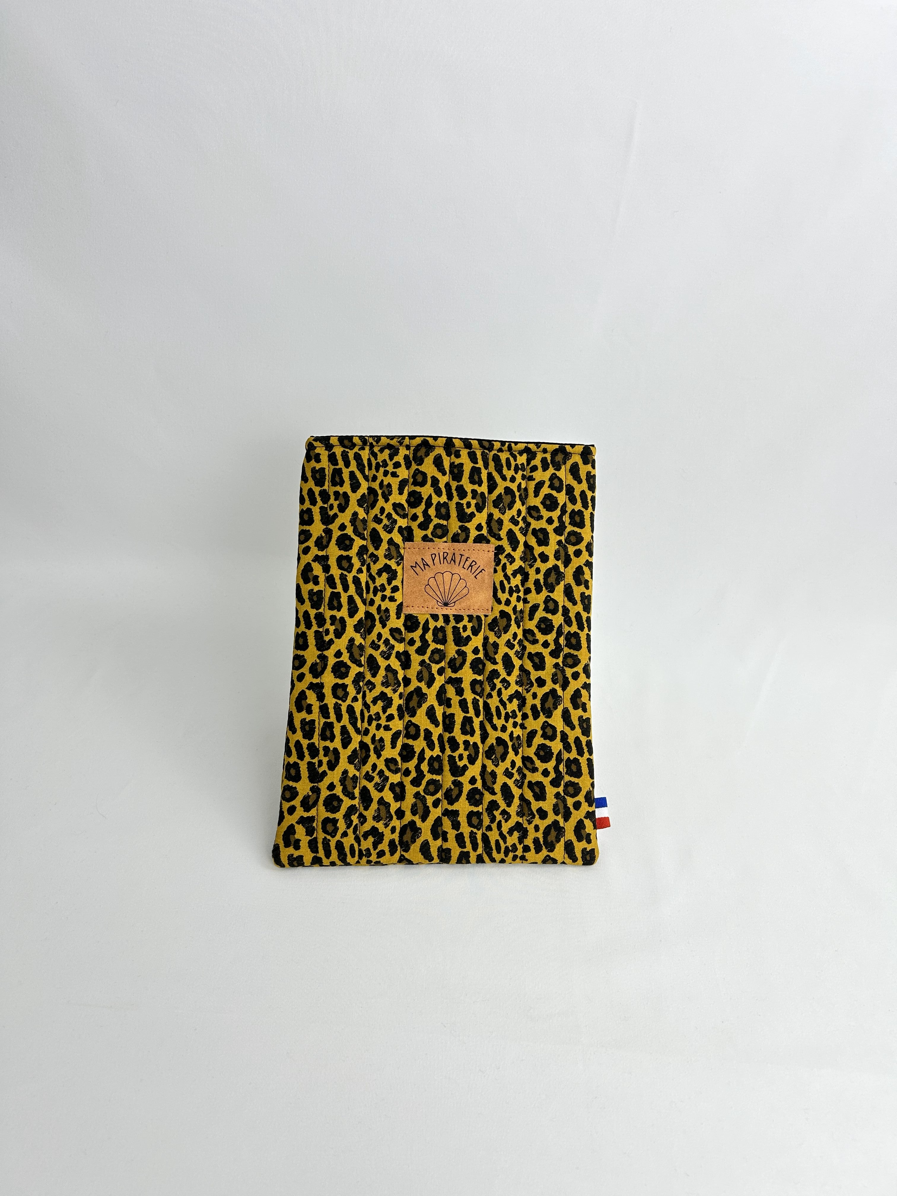 Housse de livre léopard jaune