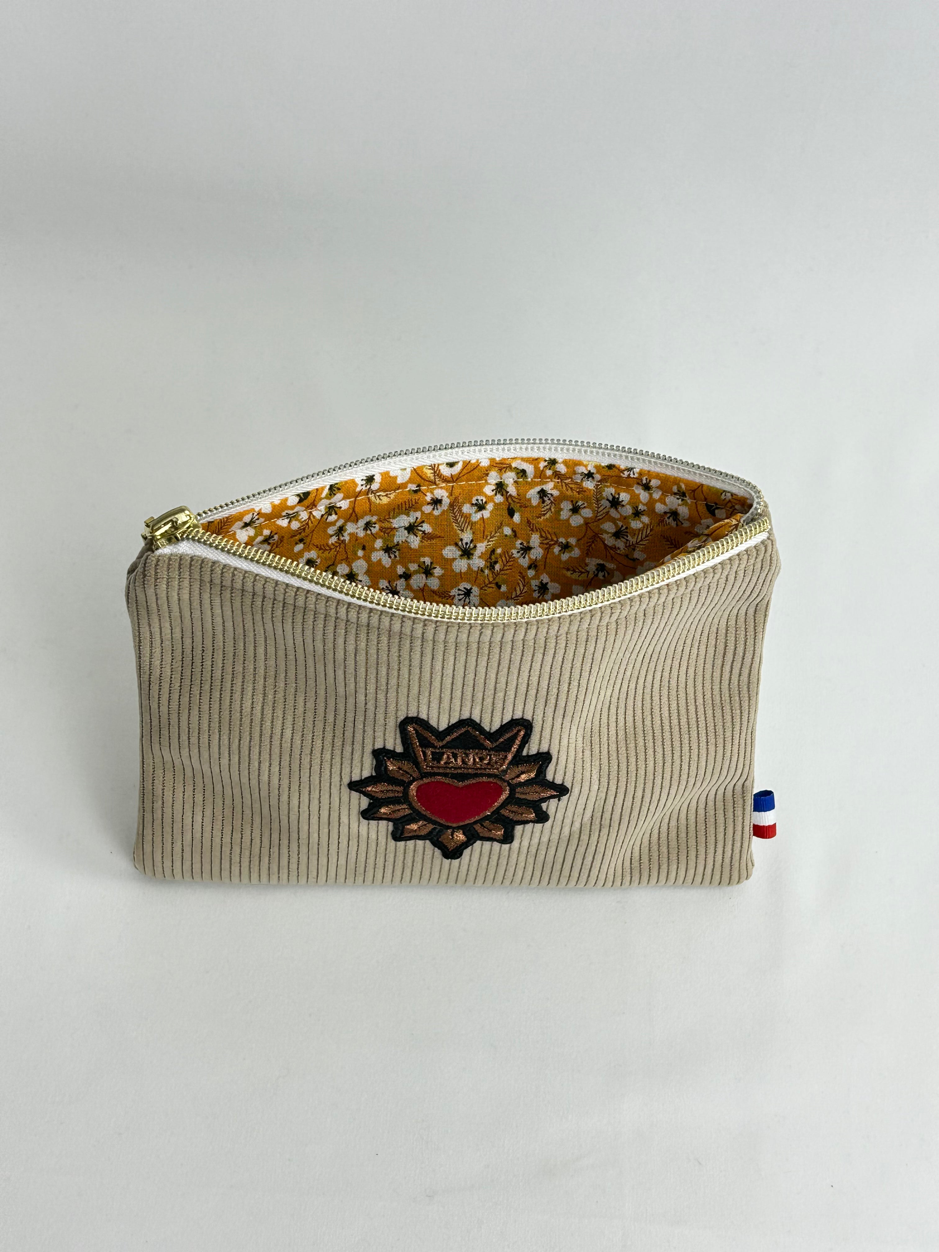 Pochette plate beige