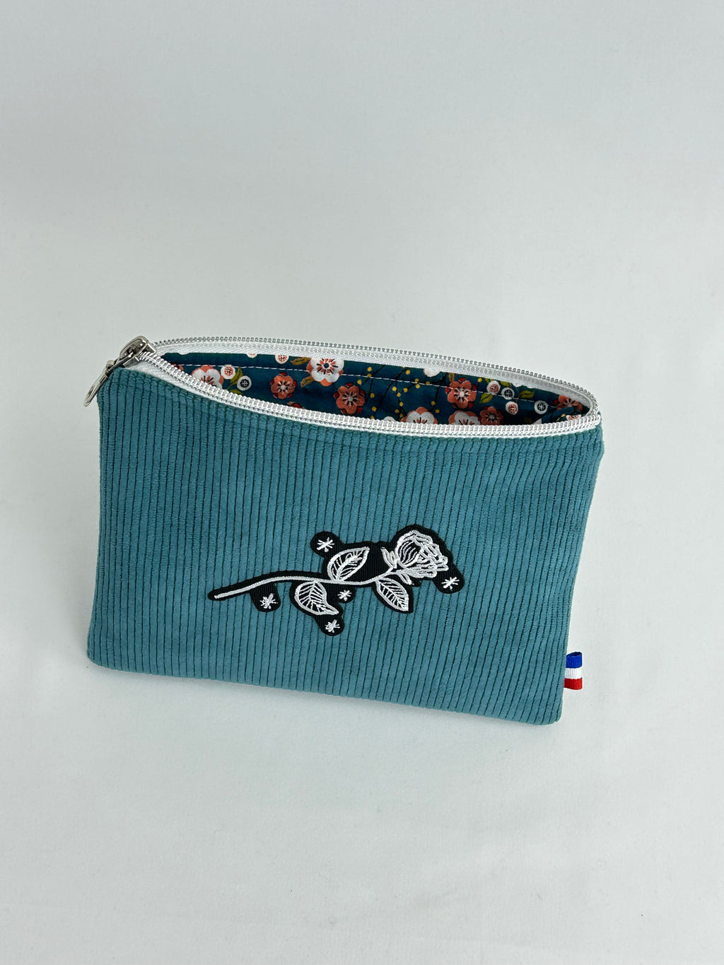 Pochette plate bleu lagoon