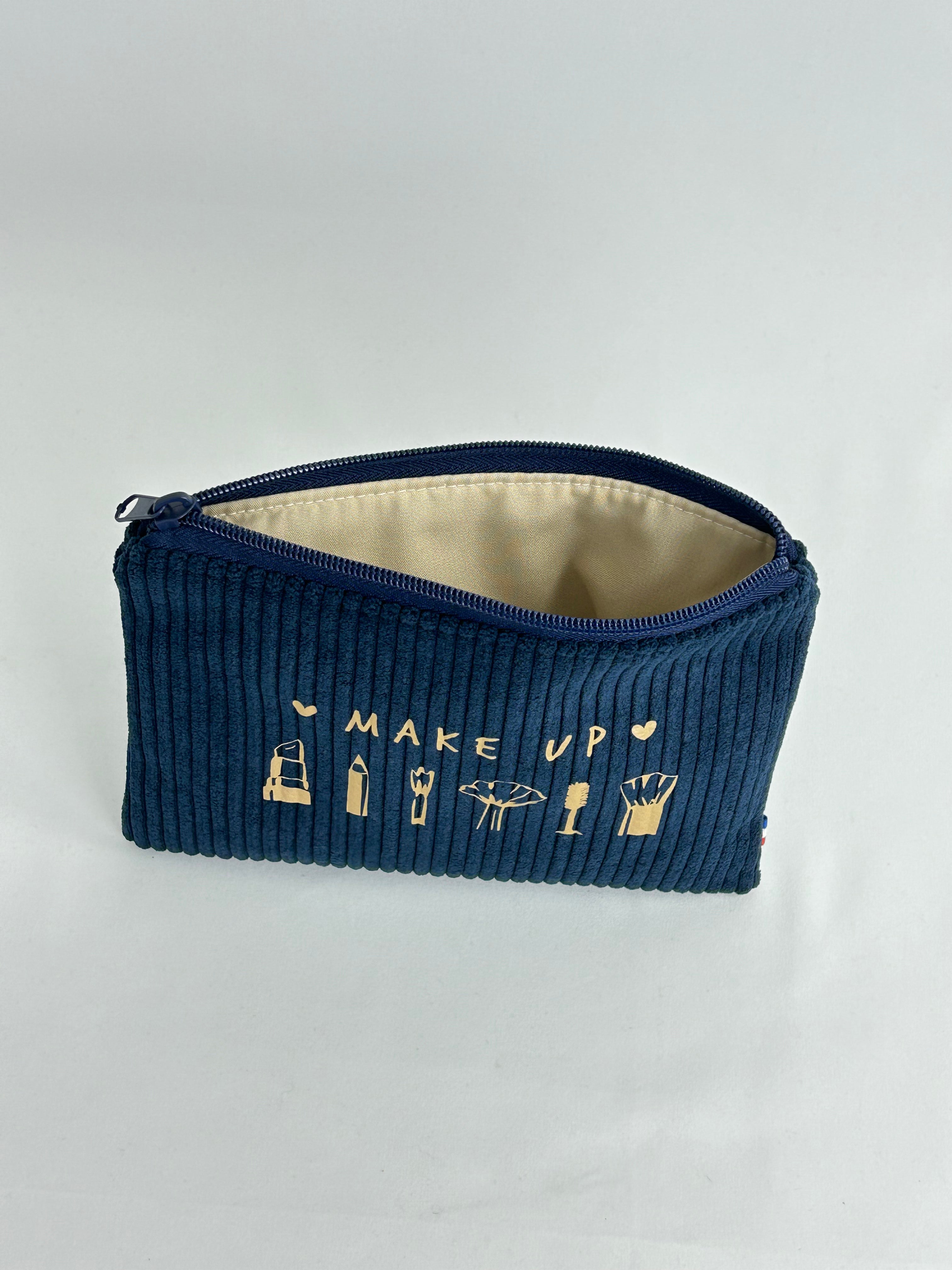 Pochette plate bleu marine