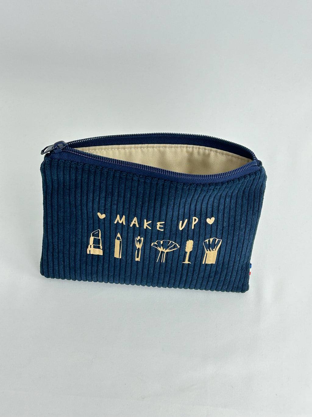 Pochette plate bleu marine