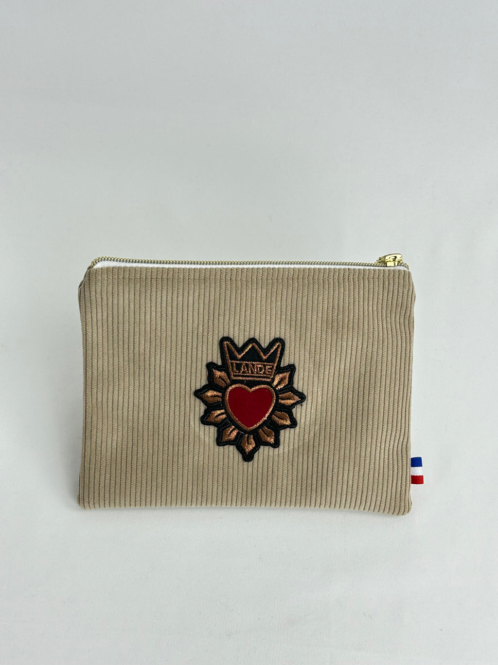 Pochette plate beige