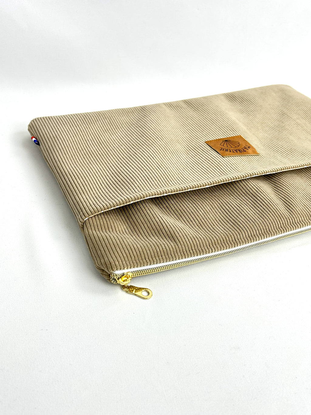 Housse d'ordinateur beige