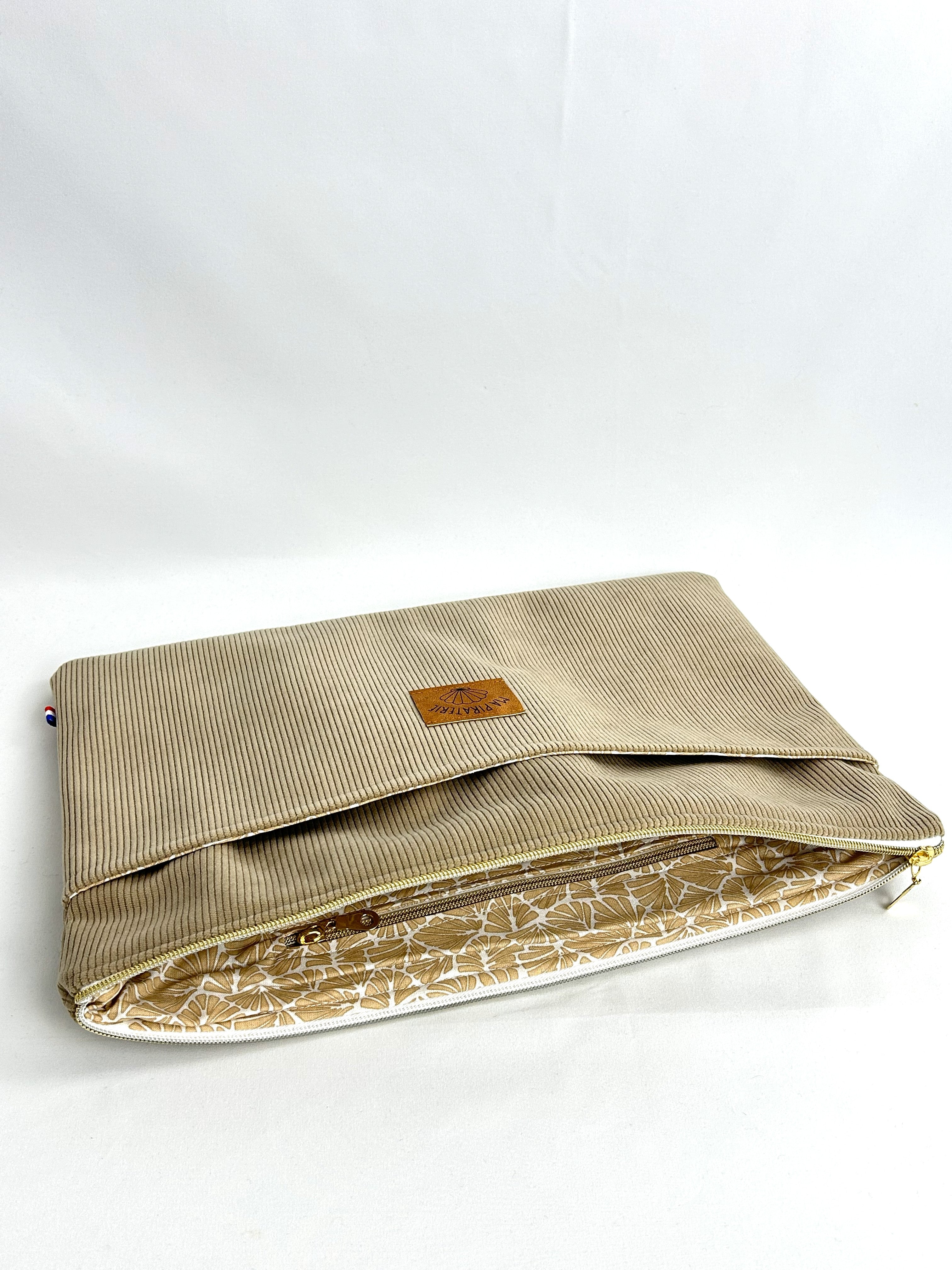 Housse d'ordinateur beige