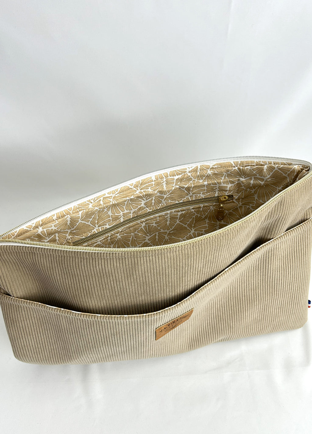 Housse d'ordinateur beige