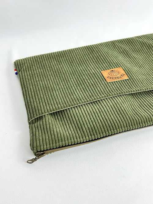 Housse d'ordinateur kaki