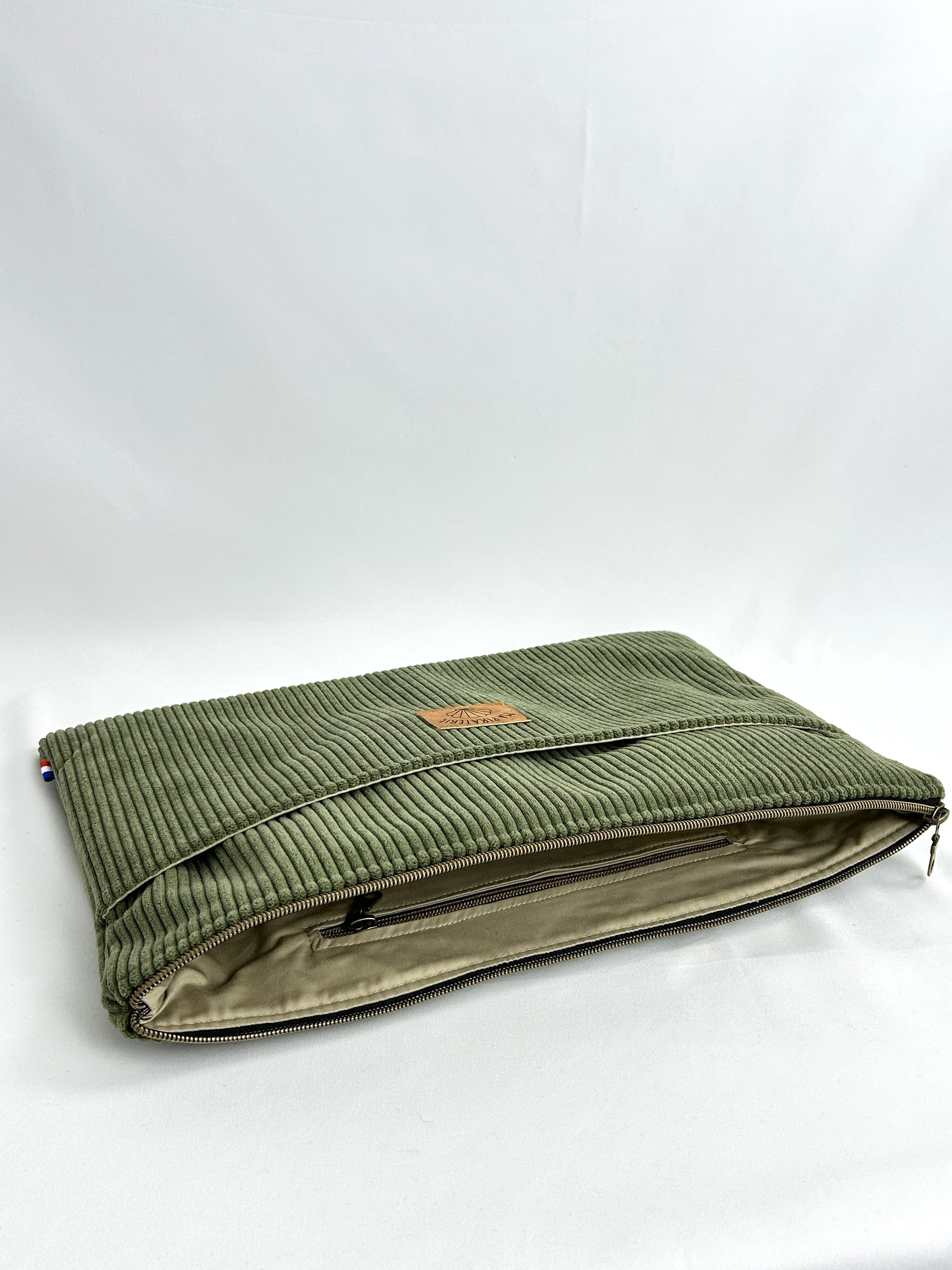 Housse d'ordinateur kaki